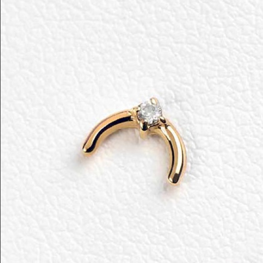 TAWAPA Solid 14k Gold 2mm Diamond threadless ends